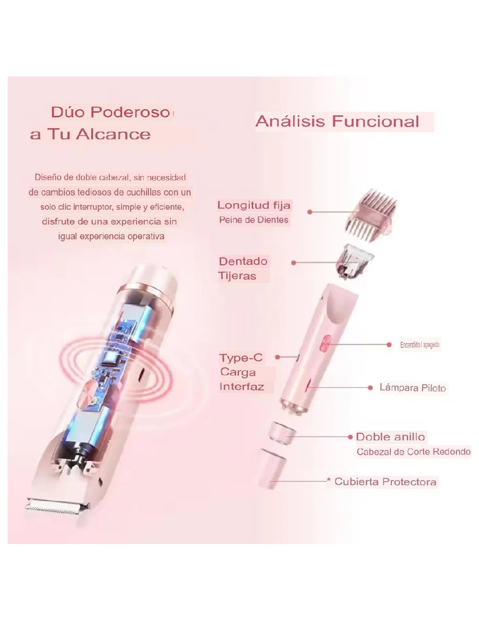 Depiladora para rostro y cuerpo Genérica 10894GU