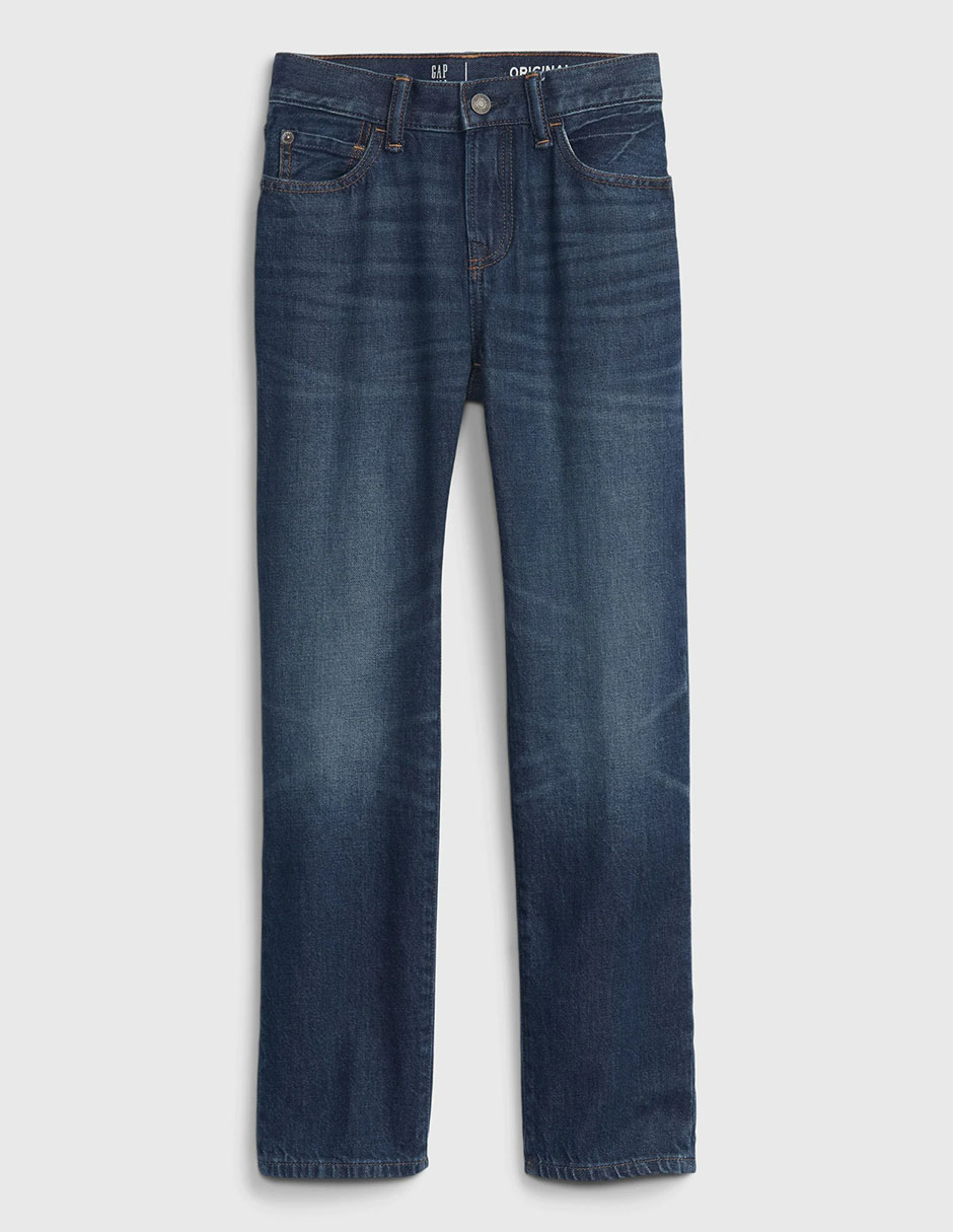Jeans straight lavado obscuro para niño Jeans straight lavado obscuro para niño