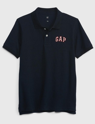 Playera tipo polo de algodón para niño