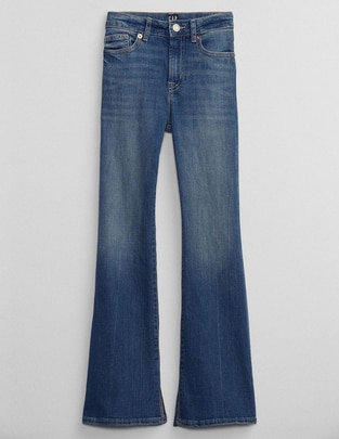 Jeans flare deslavado para niña Jeans flare deslavado para niña