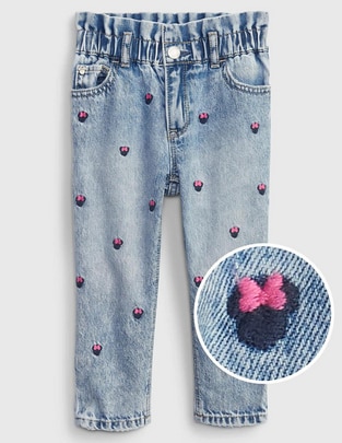 Jeans straight lavado claro para bebé niña
