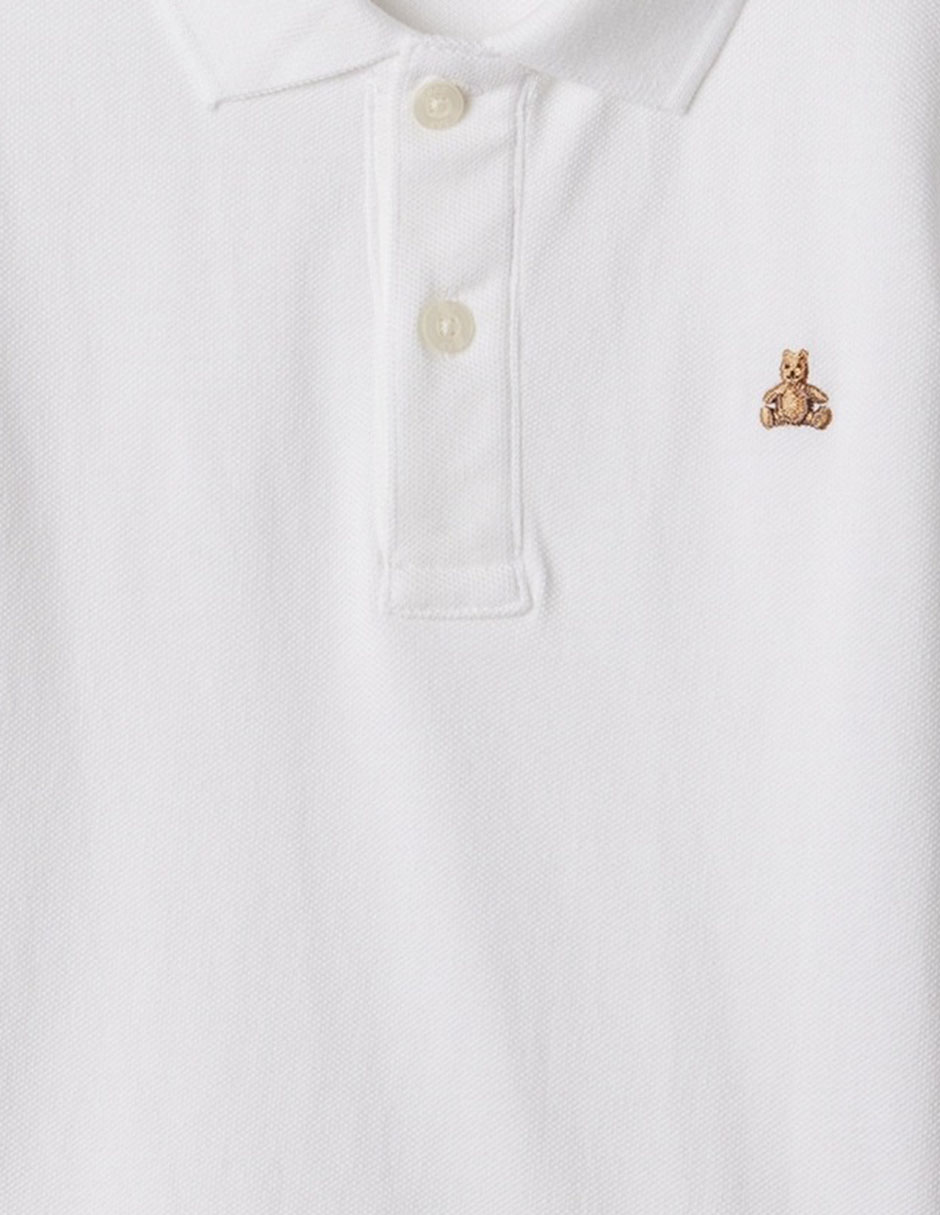 Playera tipo polo de algodón para niño