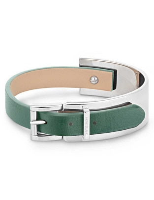 Brazalete de piel con acabado liso 1