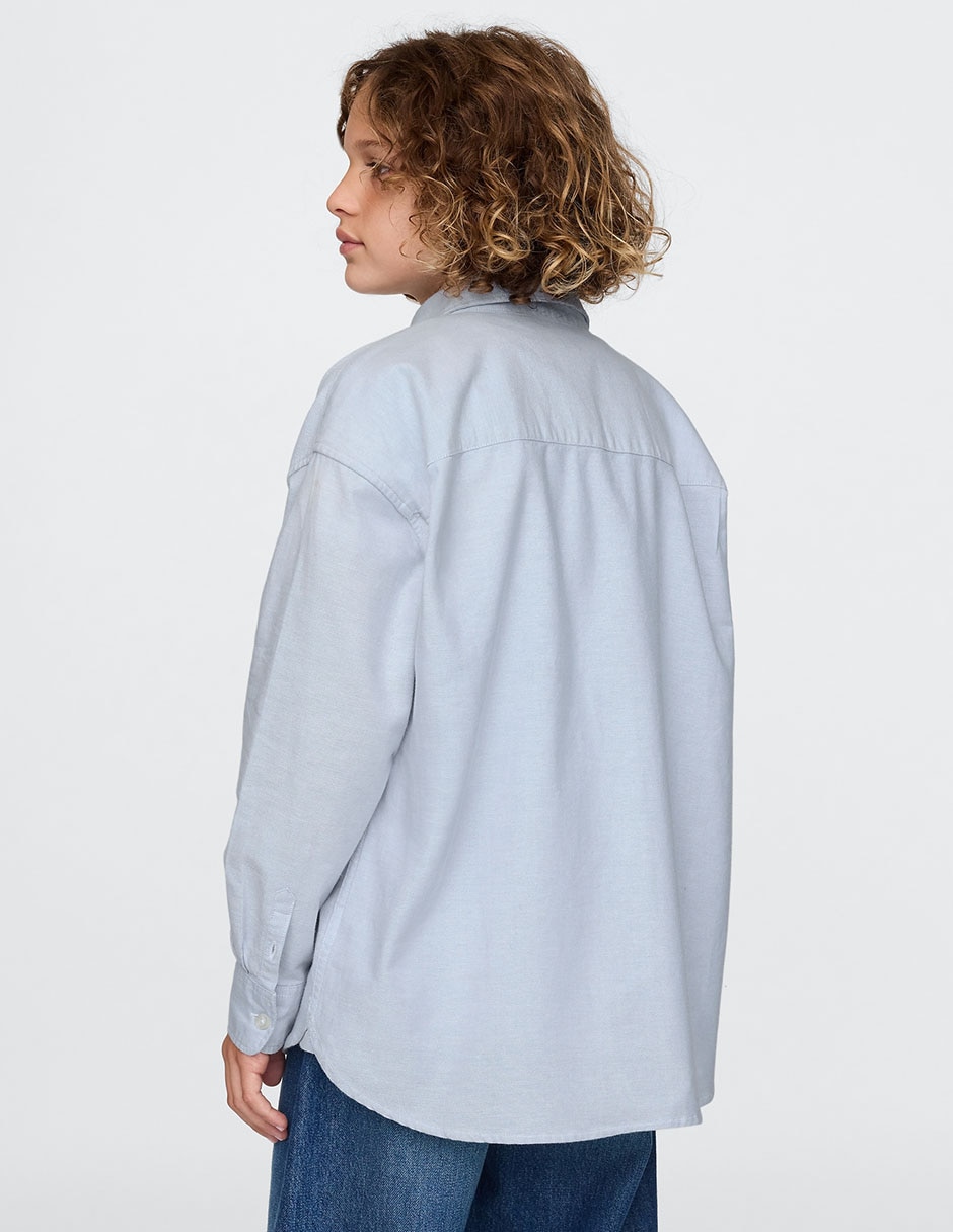 Camisa casual de algodón manga larga para niño 2