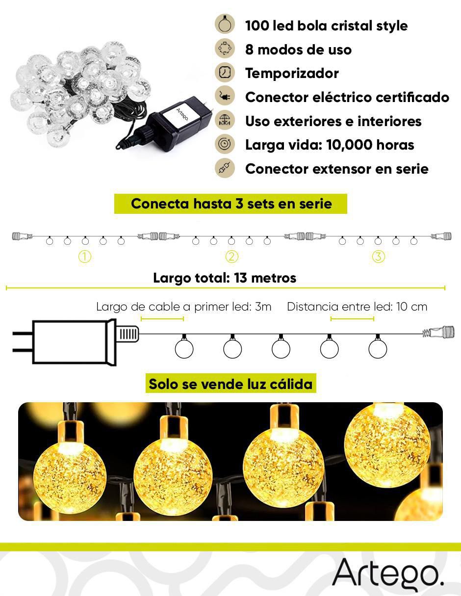 Serie led con 100 focos 7