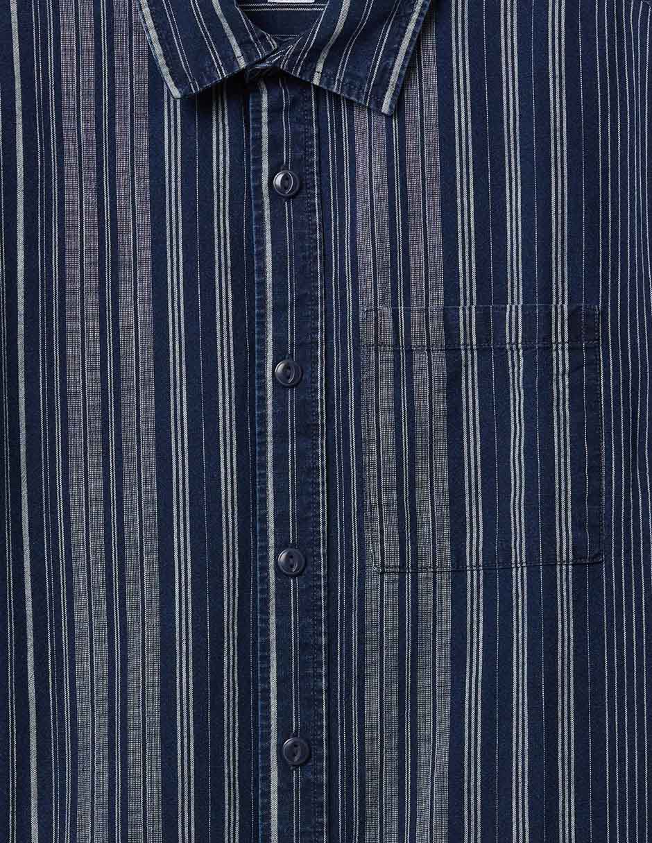 Camisa casual de algodón manga al codo para niño