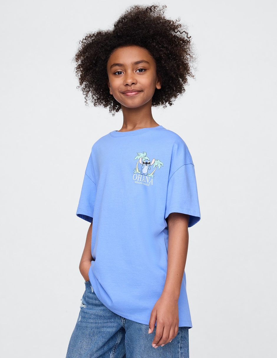 Playera Stitch Disney manga corta para niña Playera Stitch Disney manga corta para niña