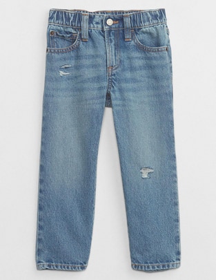 Jeans relaxed straight desgastado para niño