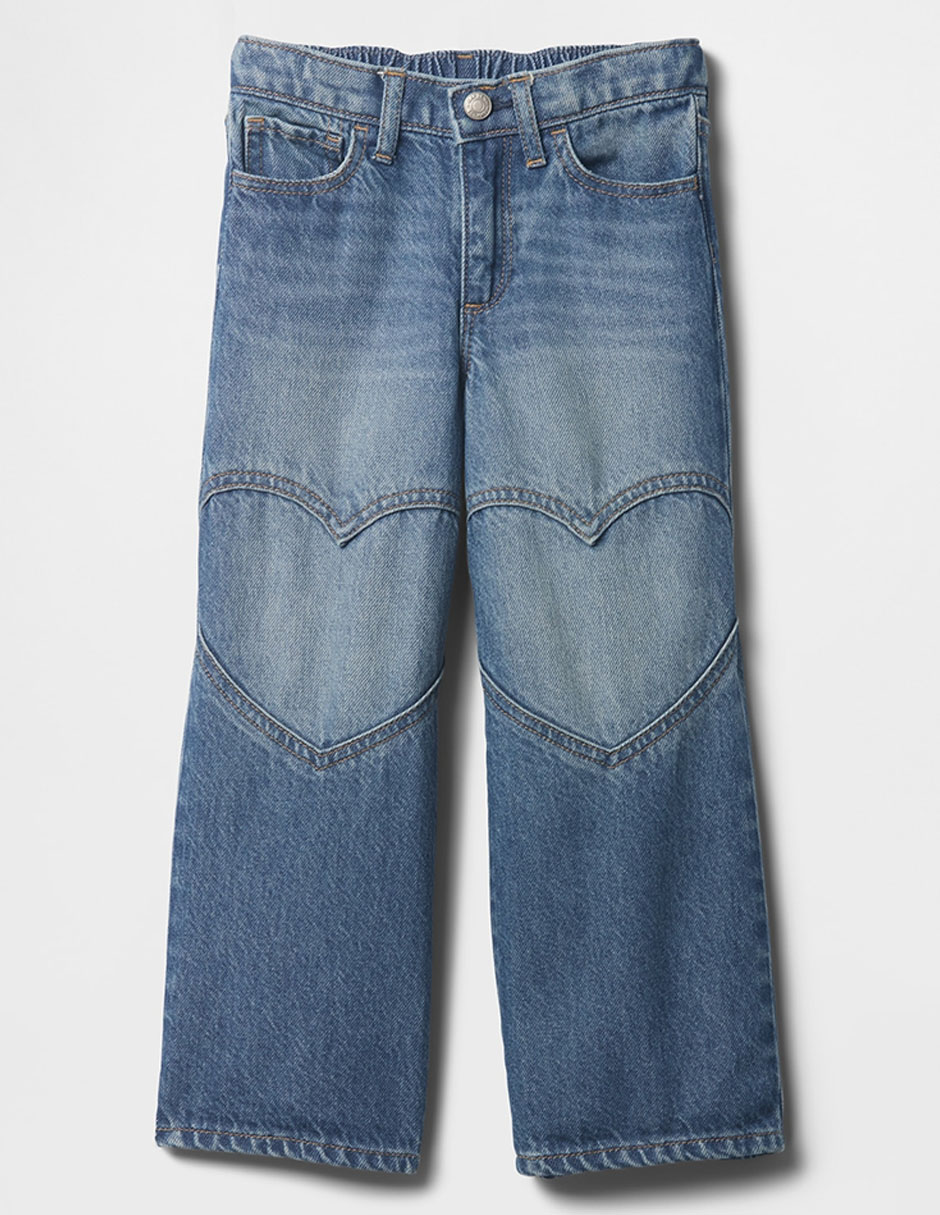 Jeans baggy deslavado para niña Jeans baggy deslavado para niña