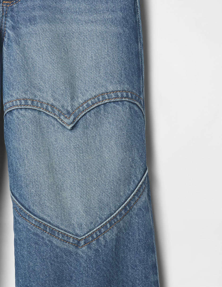 Jeans baggy deslavado para niña 3