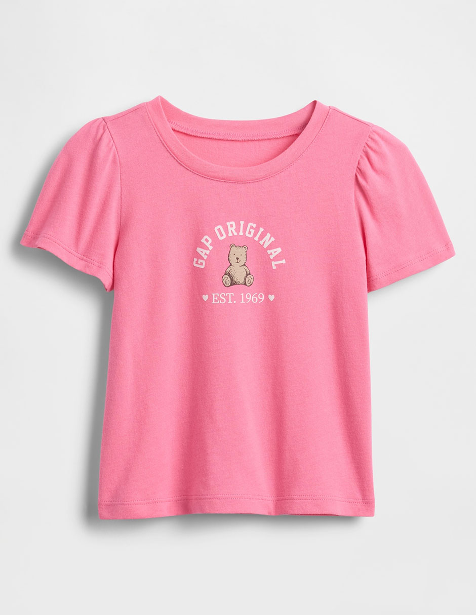 Playera manga corta para bebé niña