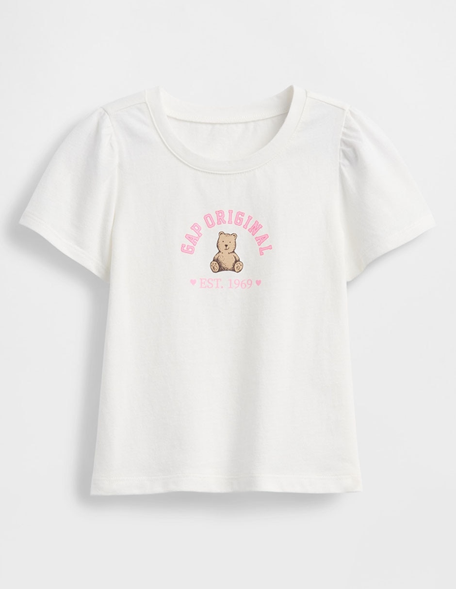 Playera manga corta para bebé niña