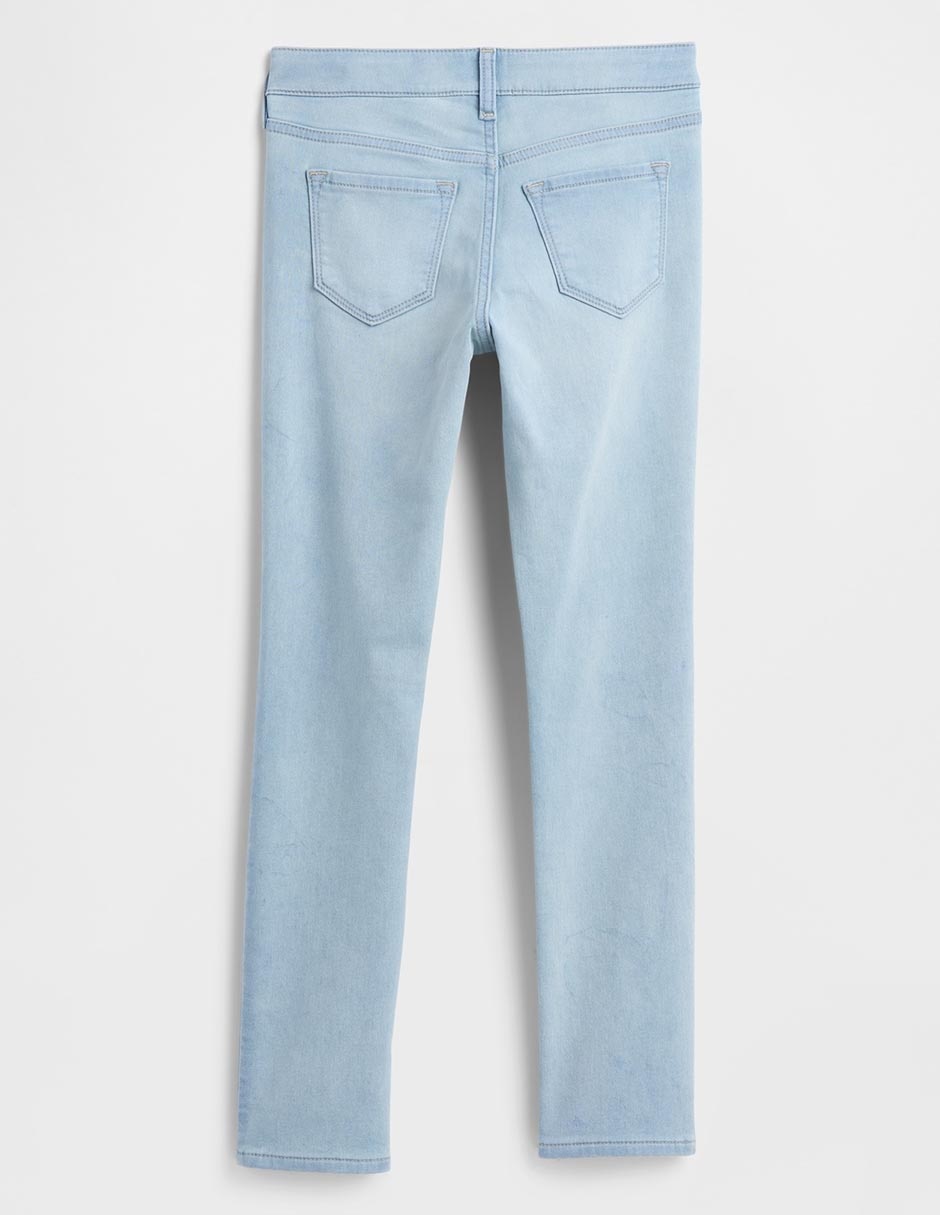 Jeans skinny lavado claro para niña