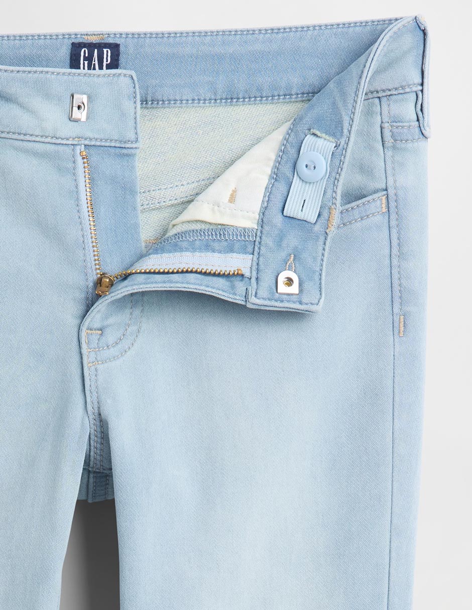 Jeans skinny lavado claro para niña
