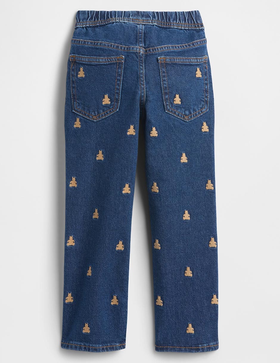 Jeans straight lavado medio para niño