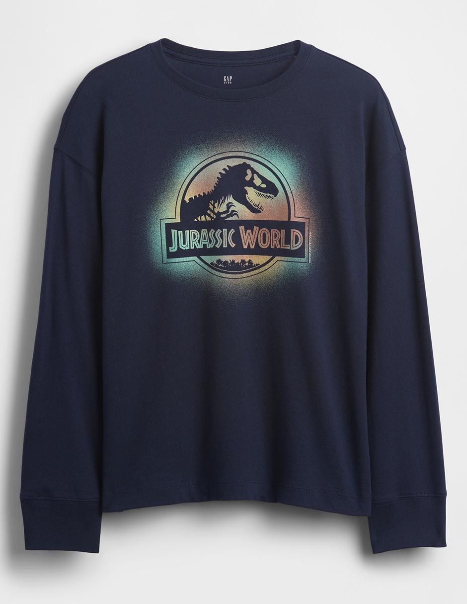Playera Jurassic World manga larga para niño