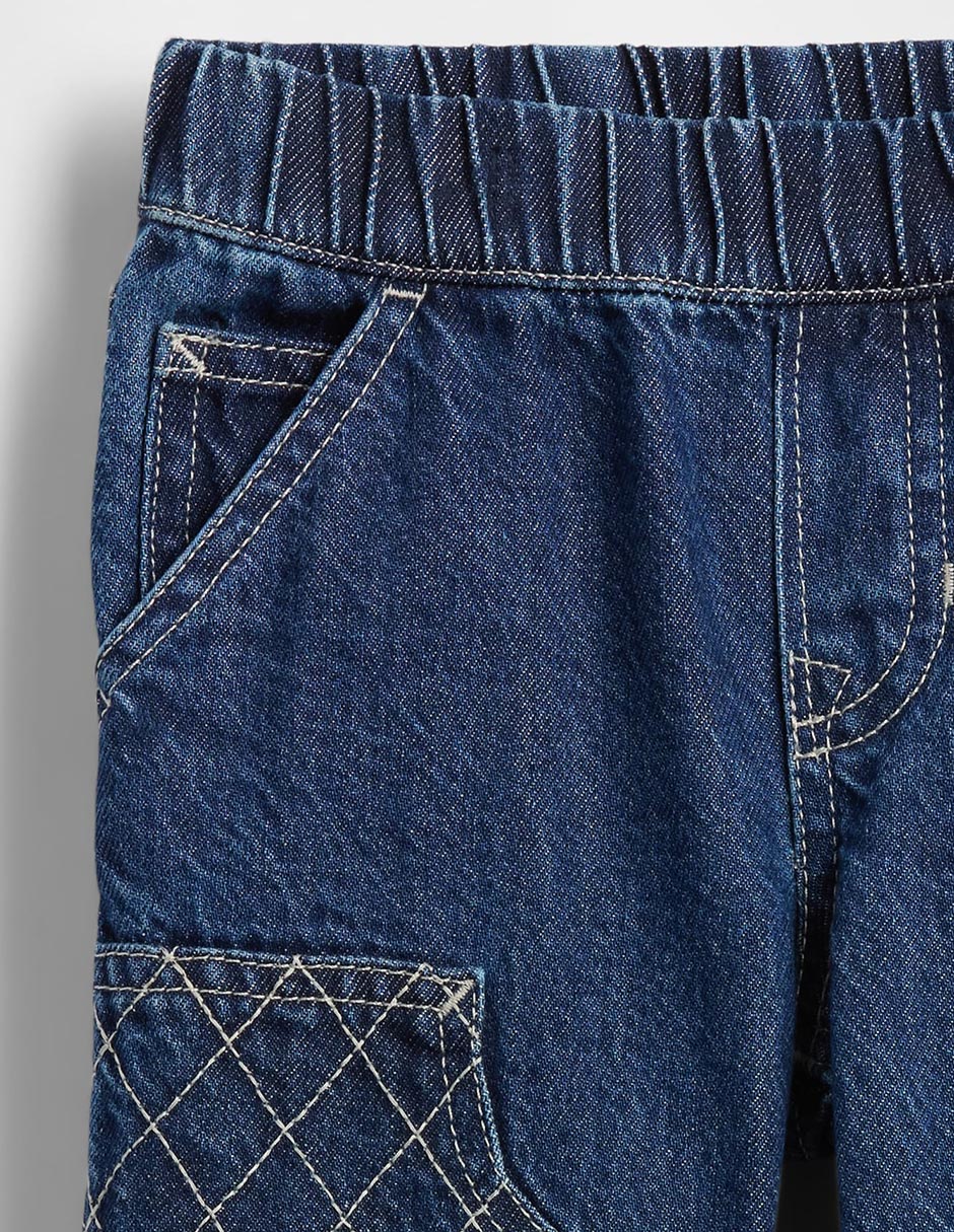 Jeans baggy lavado obscuro para niño 3