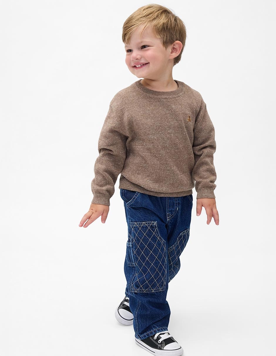 Jeans baggy lavado obscuro para niño 4