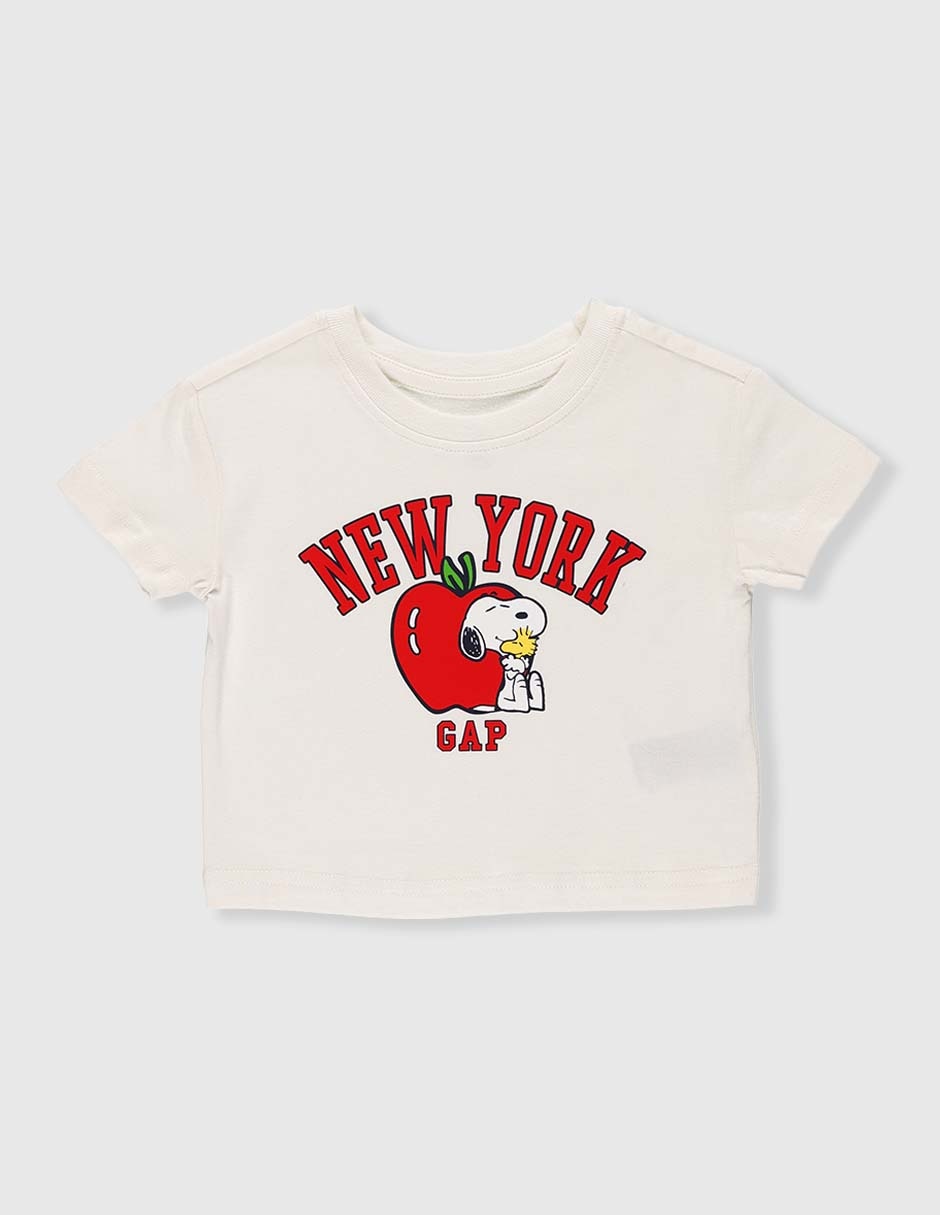Playera Snoopy manga corta para preescolar niña