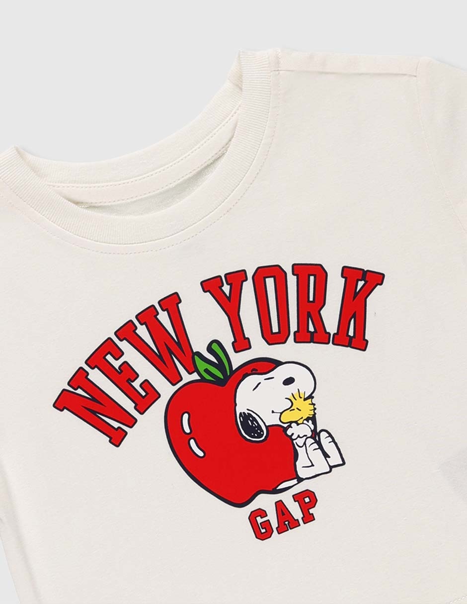 Playera Snoopy manga corta para preescolar niña