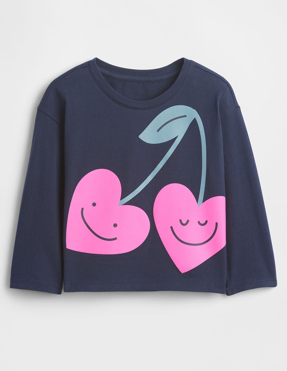 Playera manga larga para bebé niña