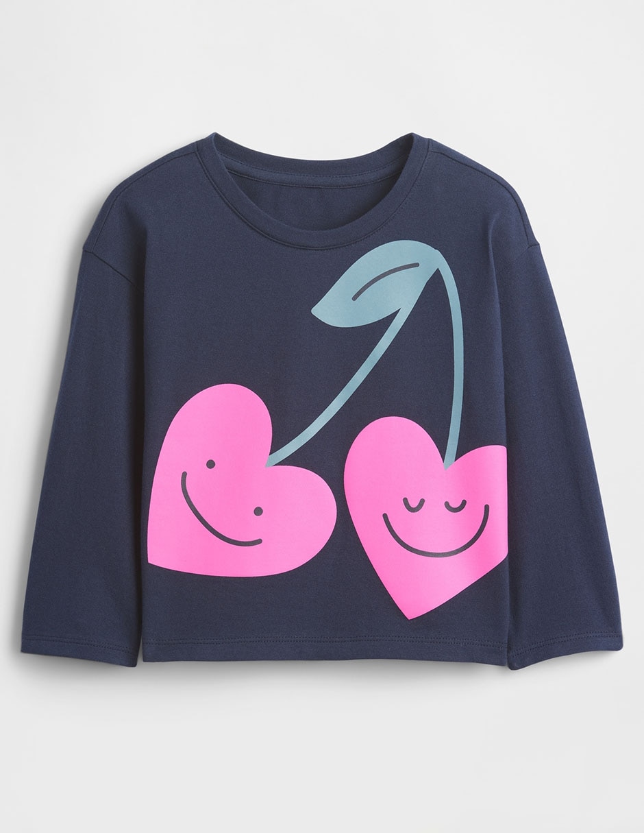 Playera manga larga para bebé niña