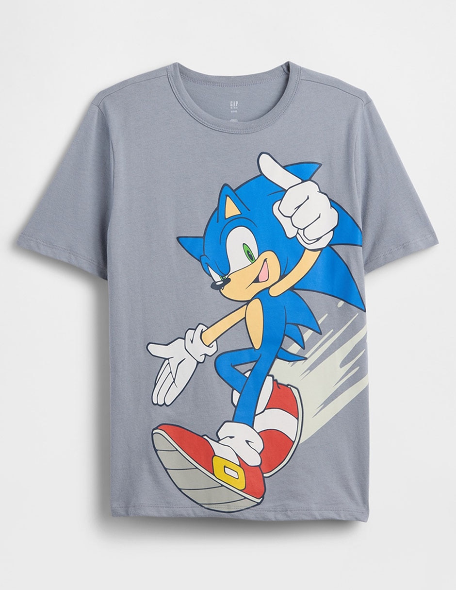 Playera Sonic manga corta para niño