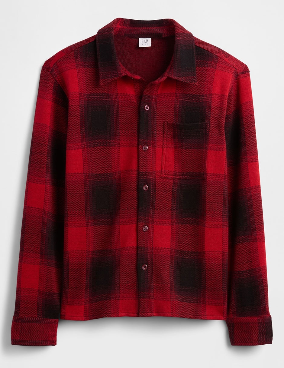 Camisa casual de algodón manga larga para niño