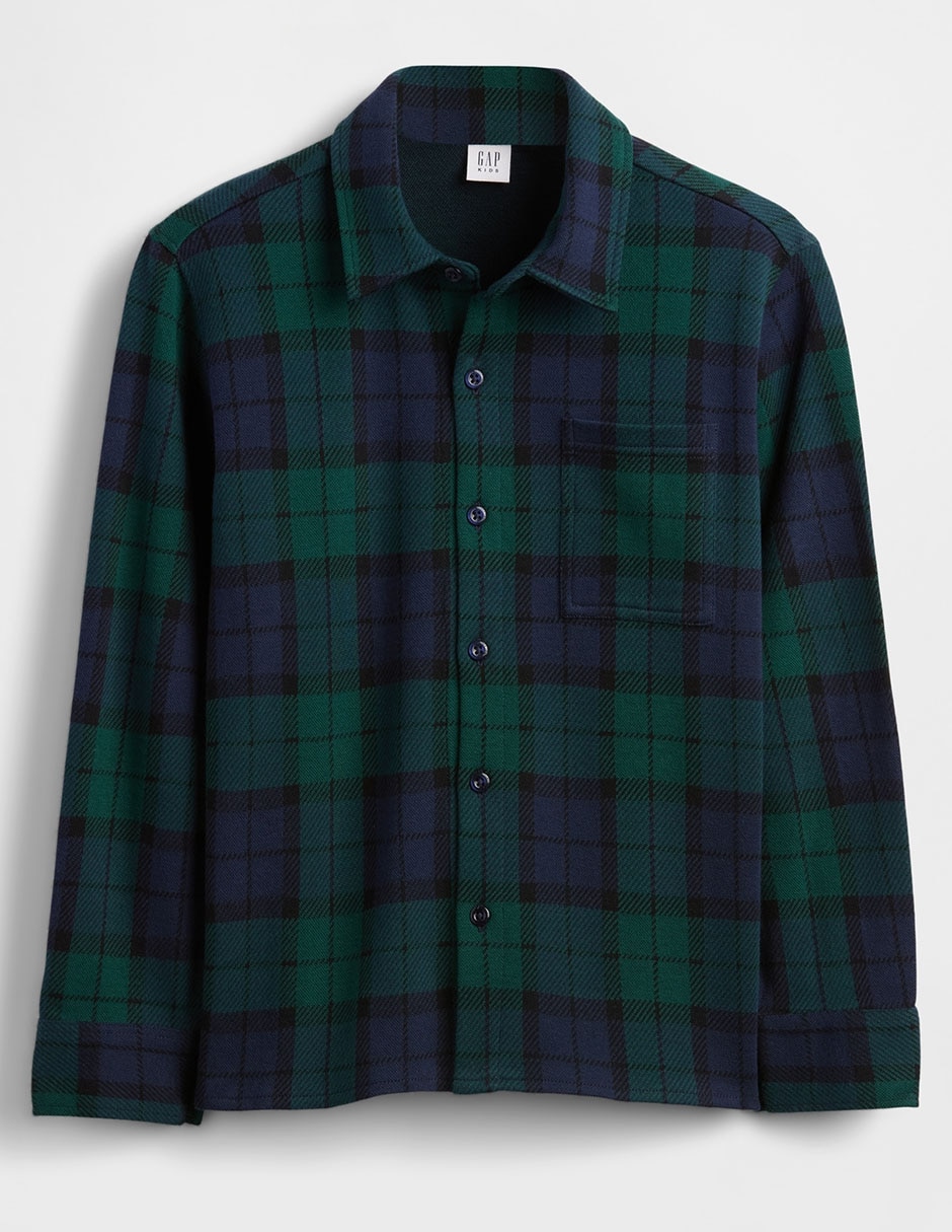 Camisa casual de algodón manga larga para niño 2