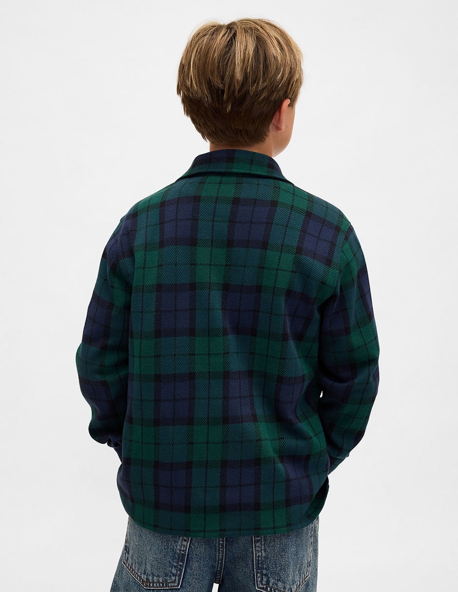 Camisa casual de algodón manga larga para niño 3