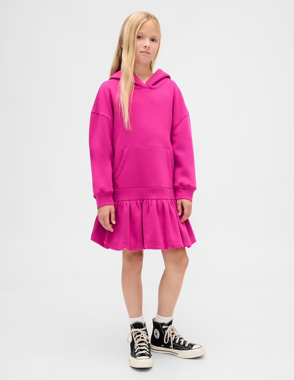 Vestido manga caída para niña