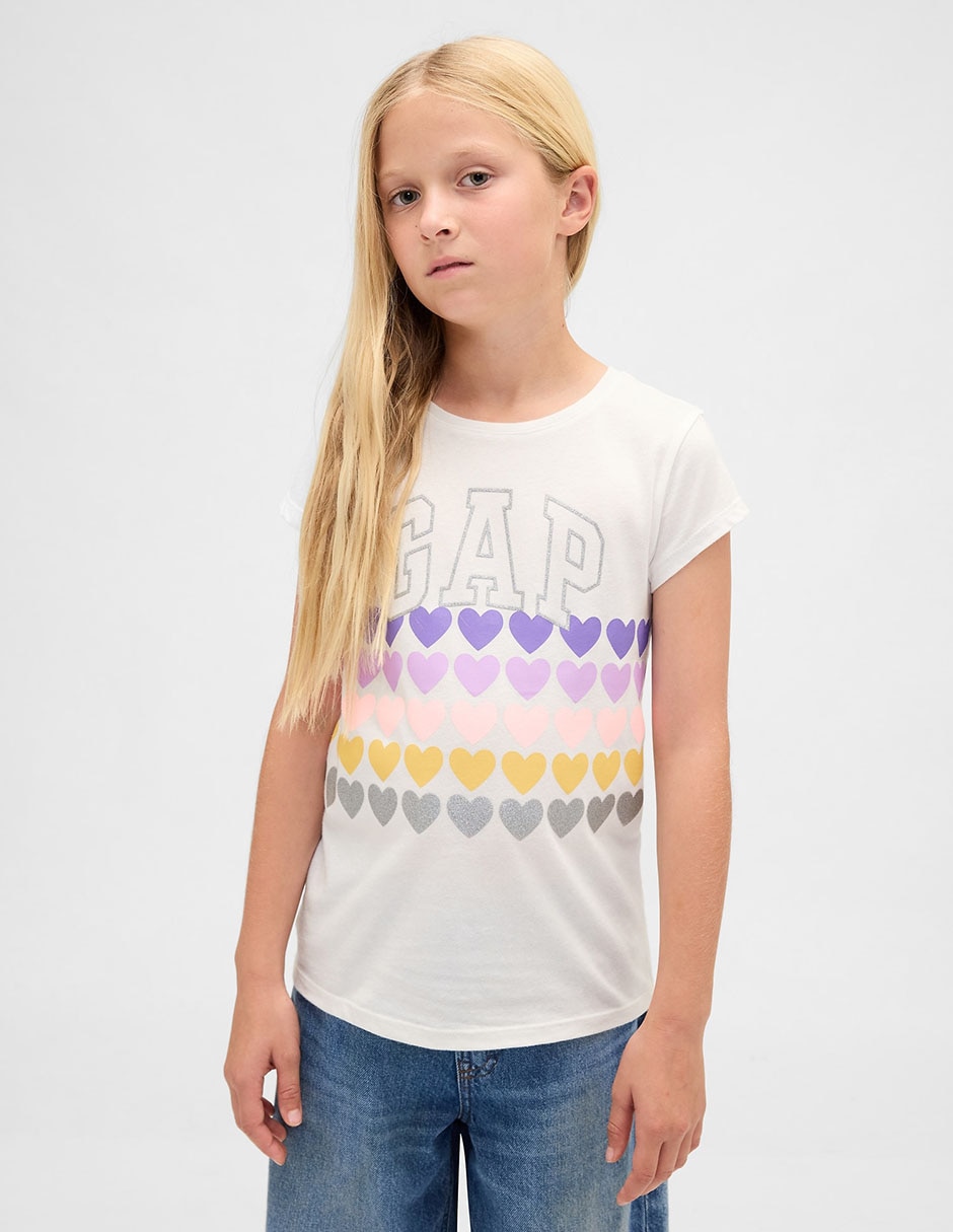 Playera manga corta para niña