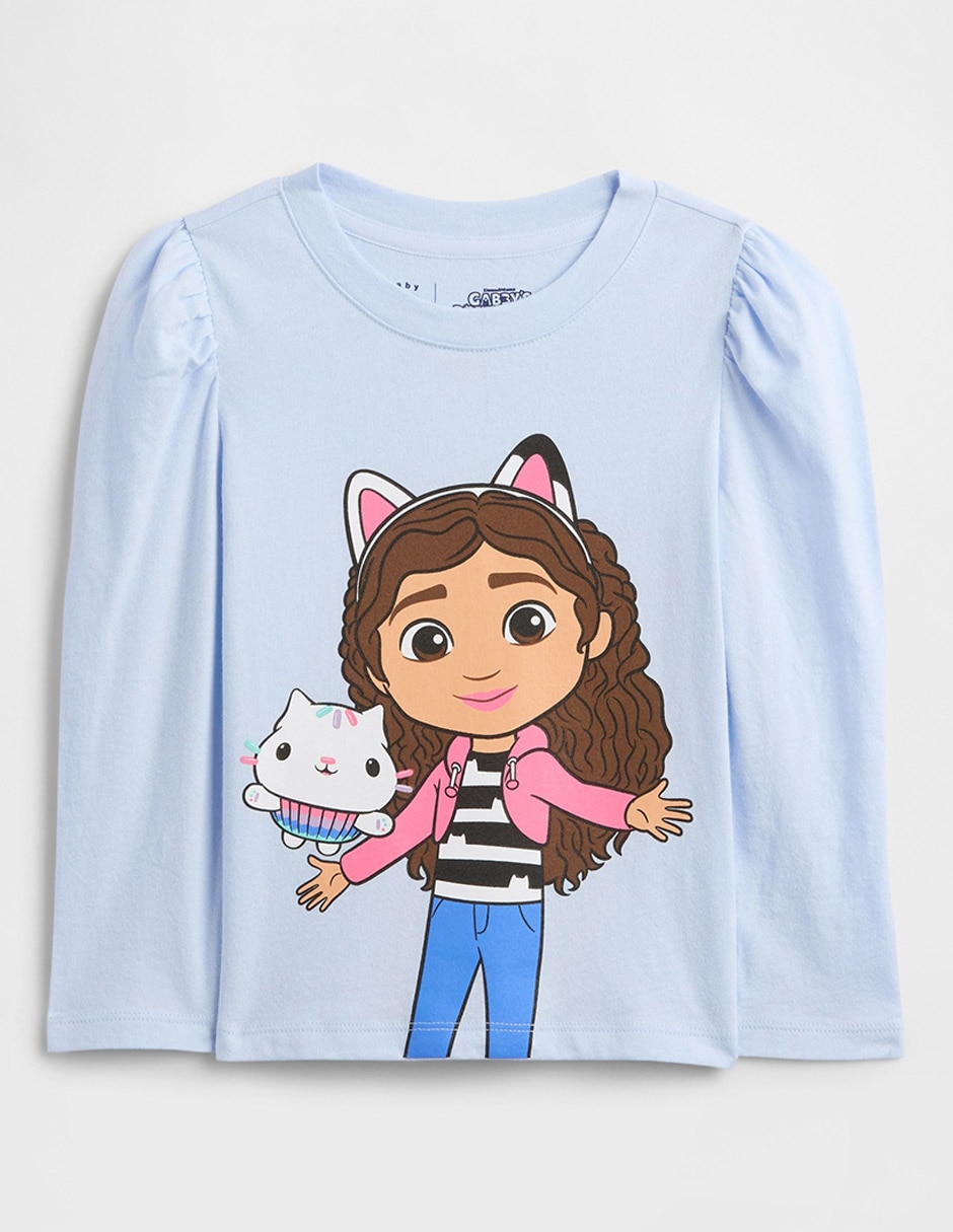 Playera Gabby's Dollhouse manga larga para niña