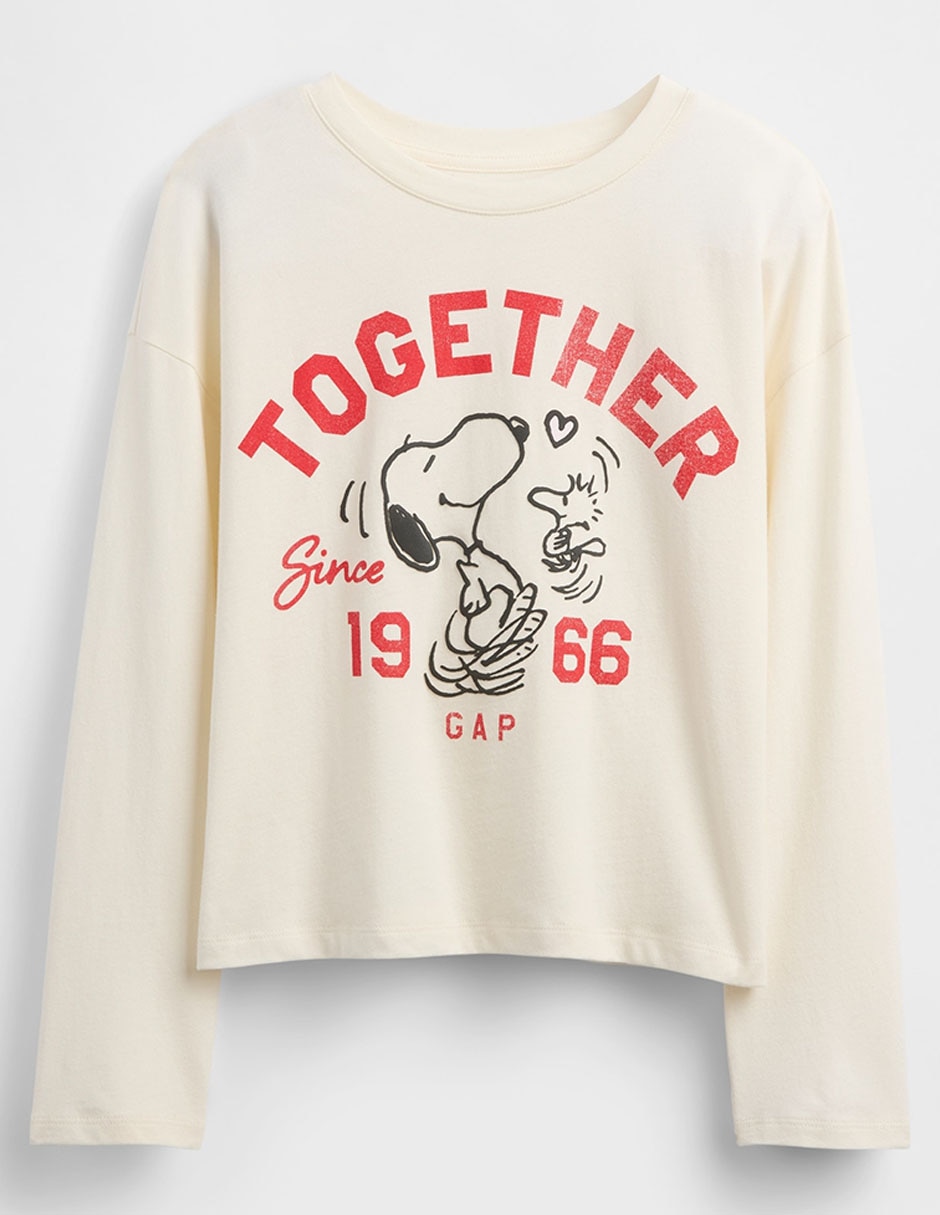 Playera Snoopy manga larga para niña 2