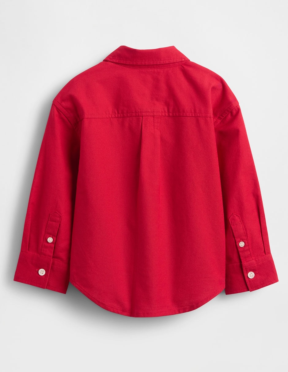 Camisa casual de algodón manga larga para niño