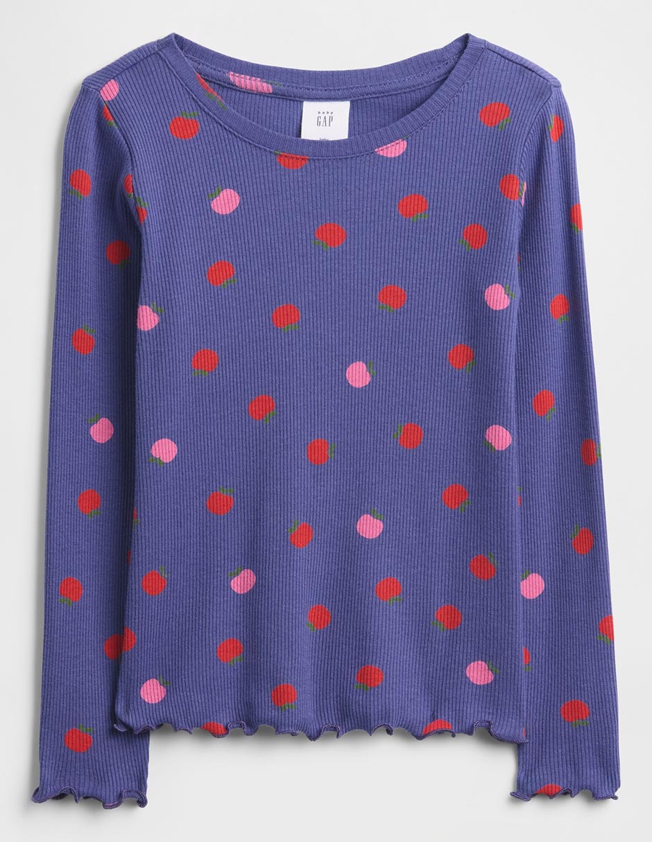 Playera manga larga para bebé niña Playera manga larga para bebé niña