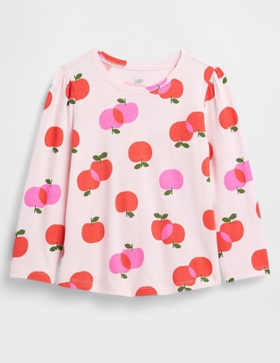 Playera manga larga para bebé niña Playera manga larga para bebé niña