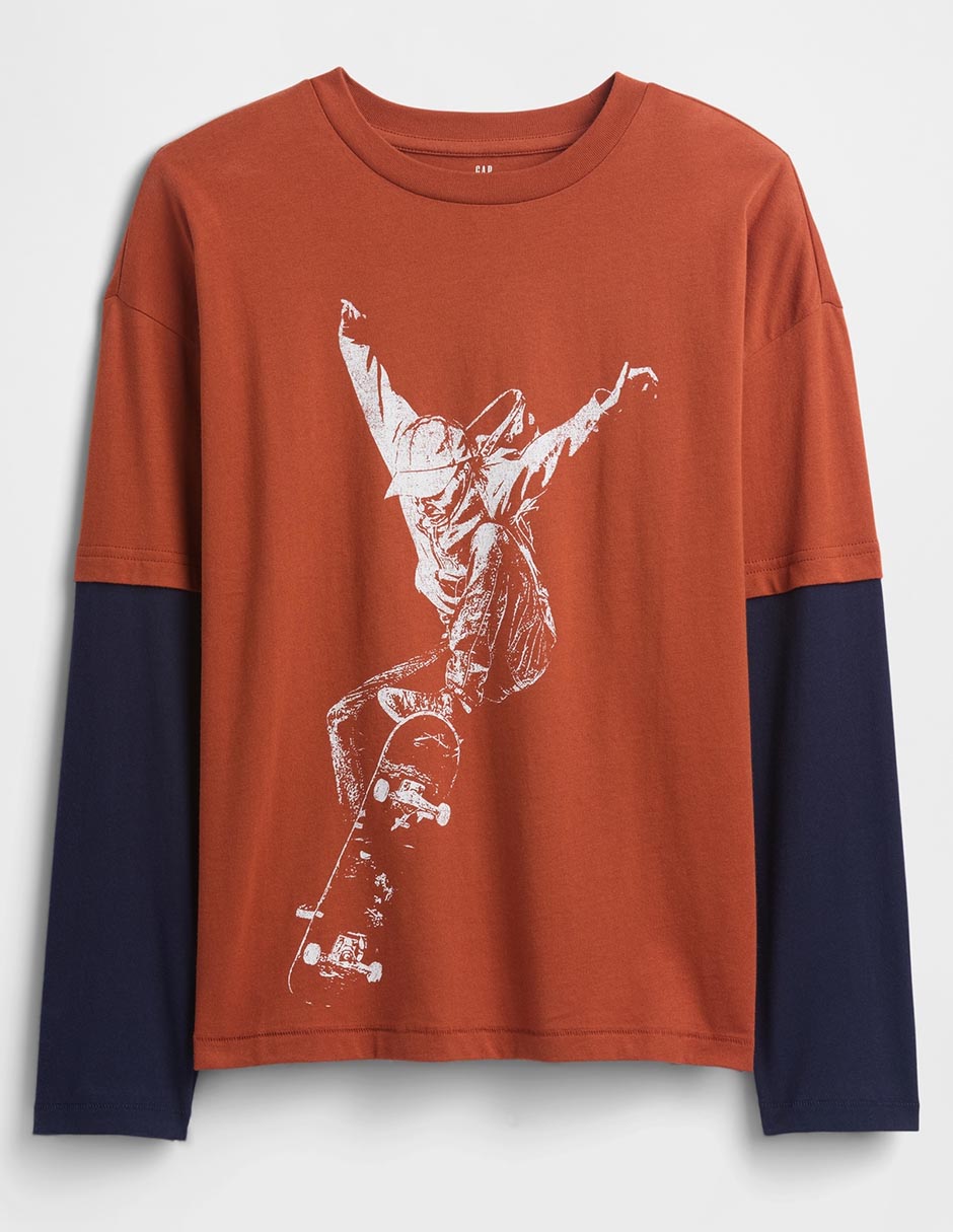 Playera manga larga para niño Playera manga larga para niño
