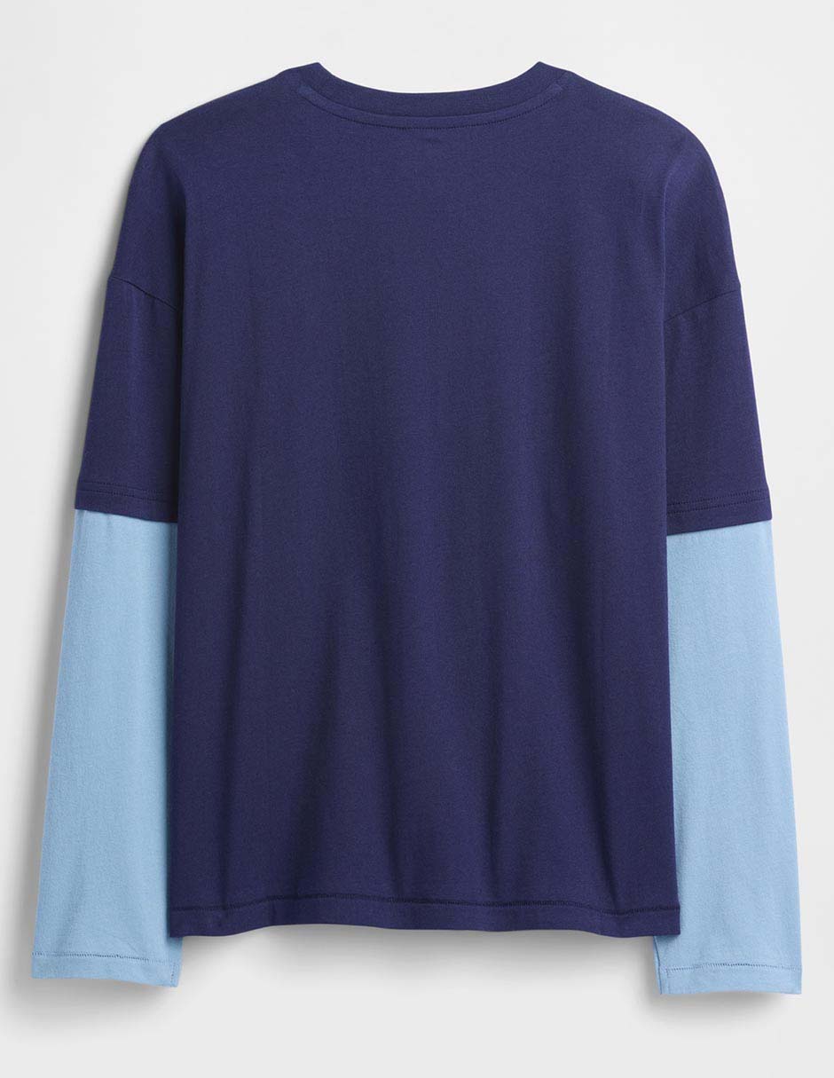 Playera manga larga para niño