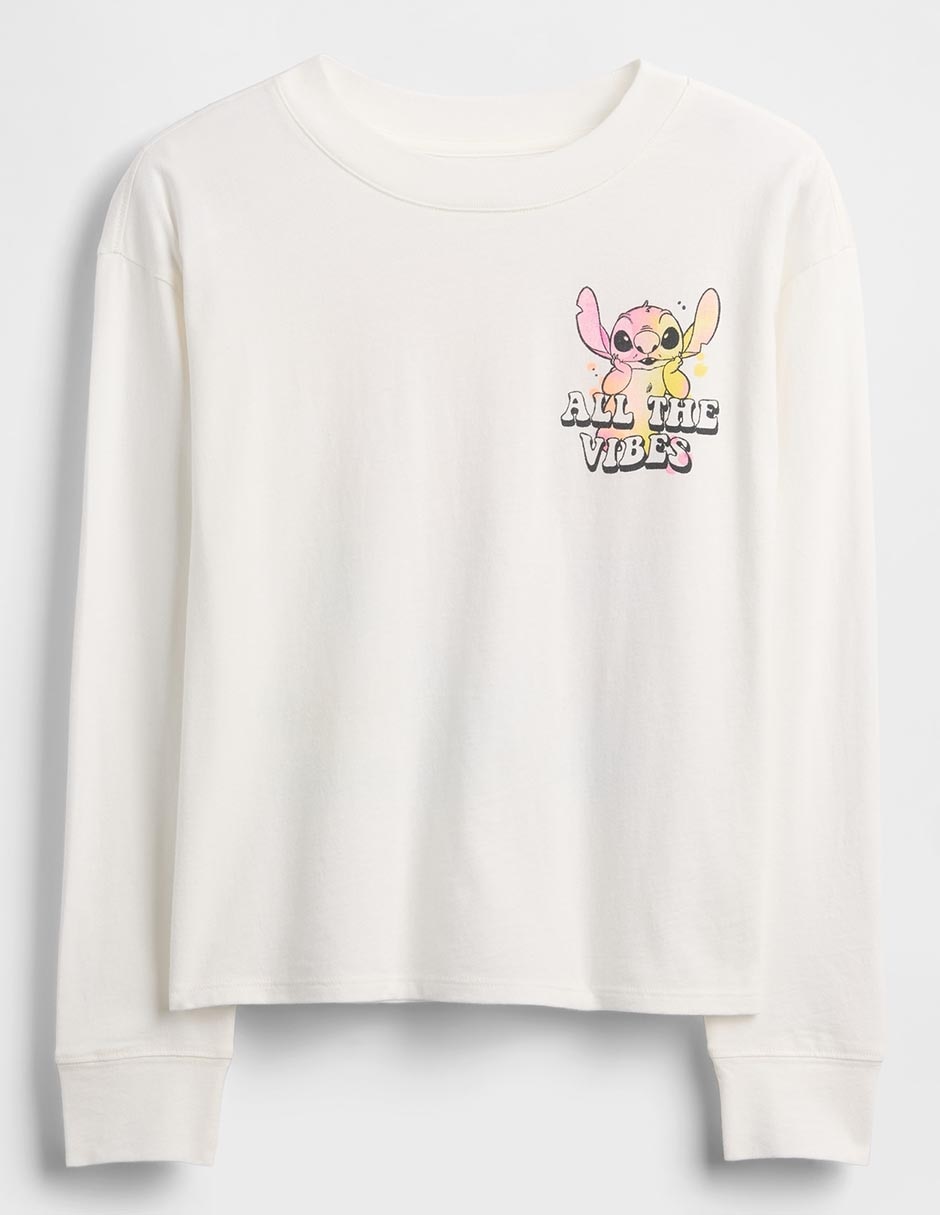 Playera Stitch manga larga para niña 2