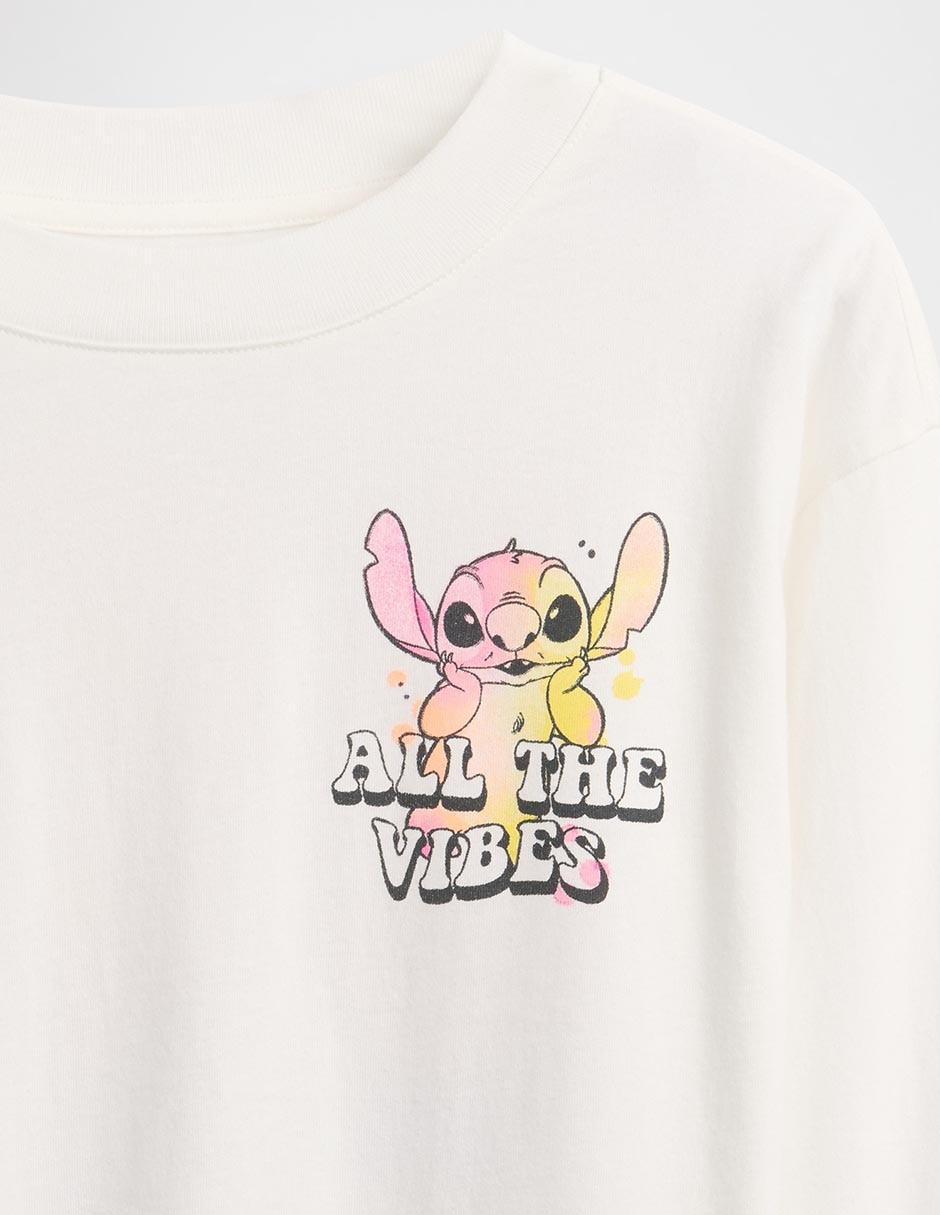 Playera Stitch manga larga para niña 4