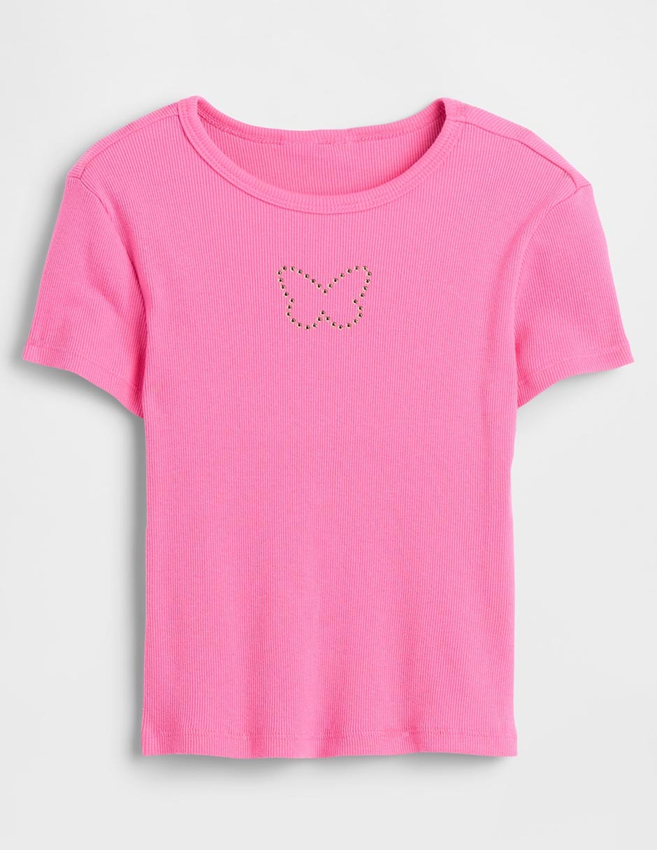 Playera manga corta para niña Playera manga corta para niña