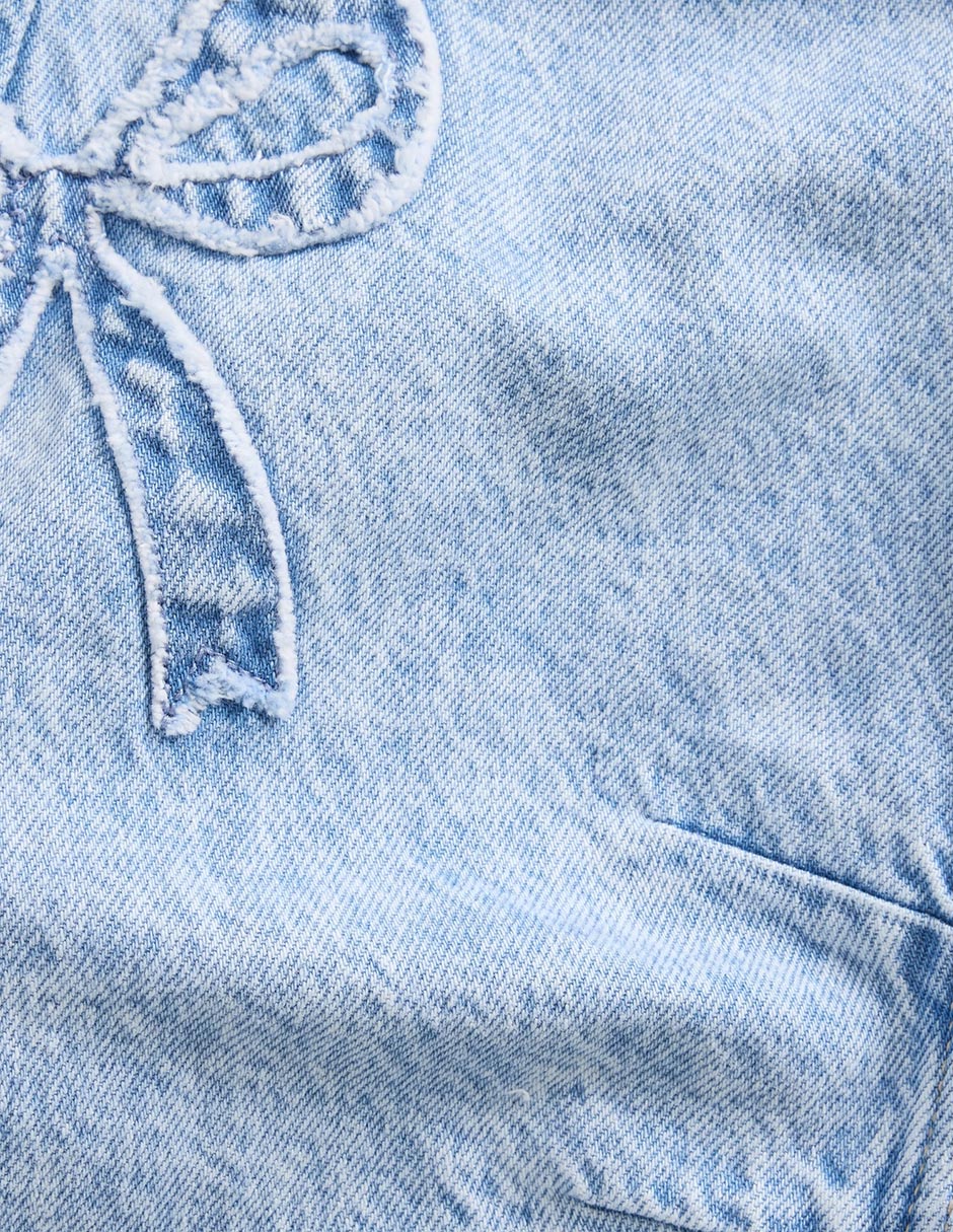 Jeans baggy lavado claro para niña