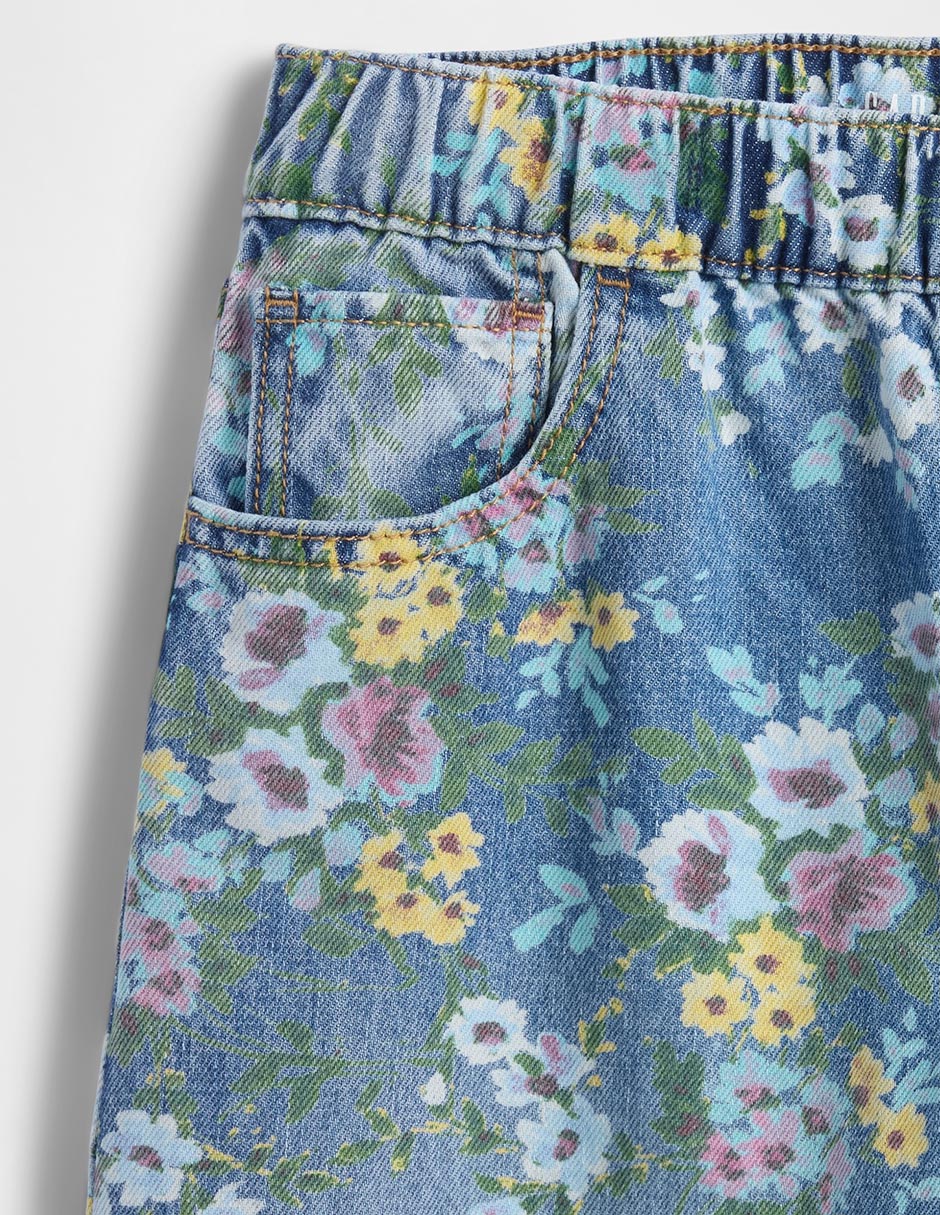 Jeans baggy deslavado para niña 4