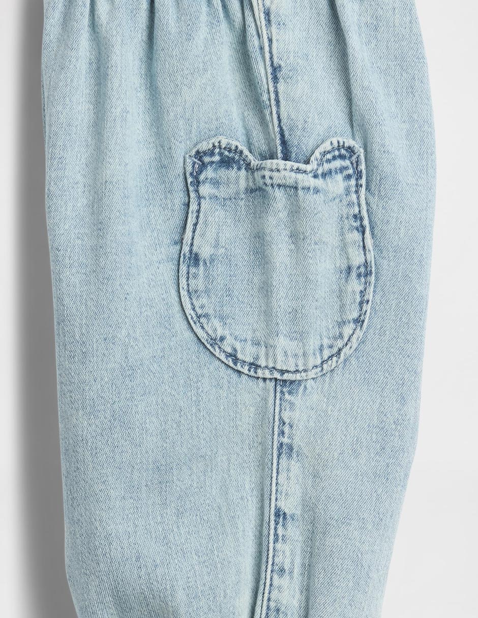Jeans baggy lavado claro infantil unisex