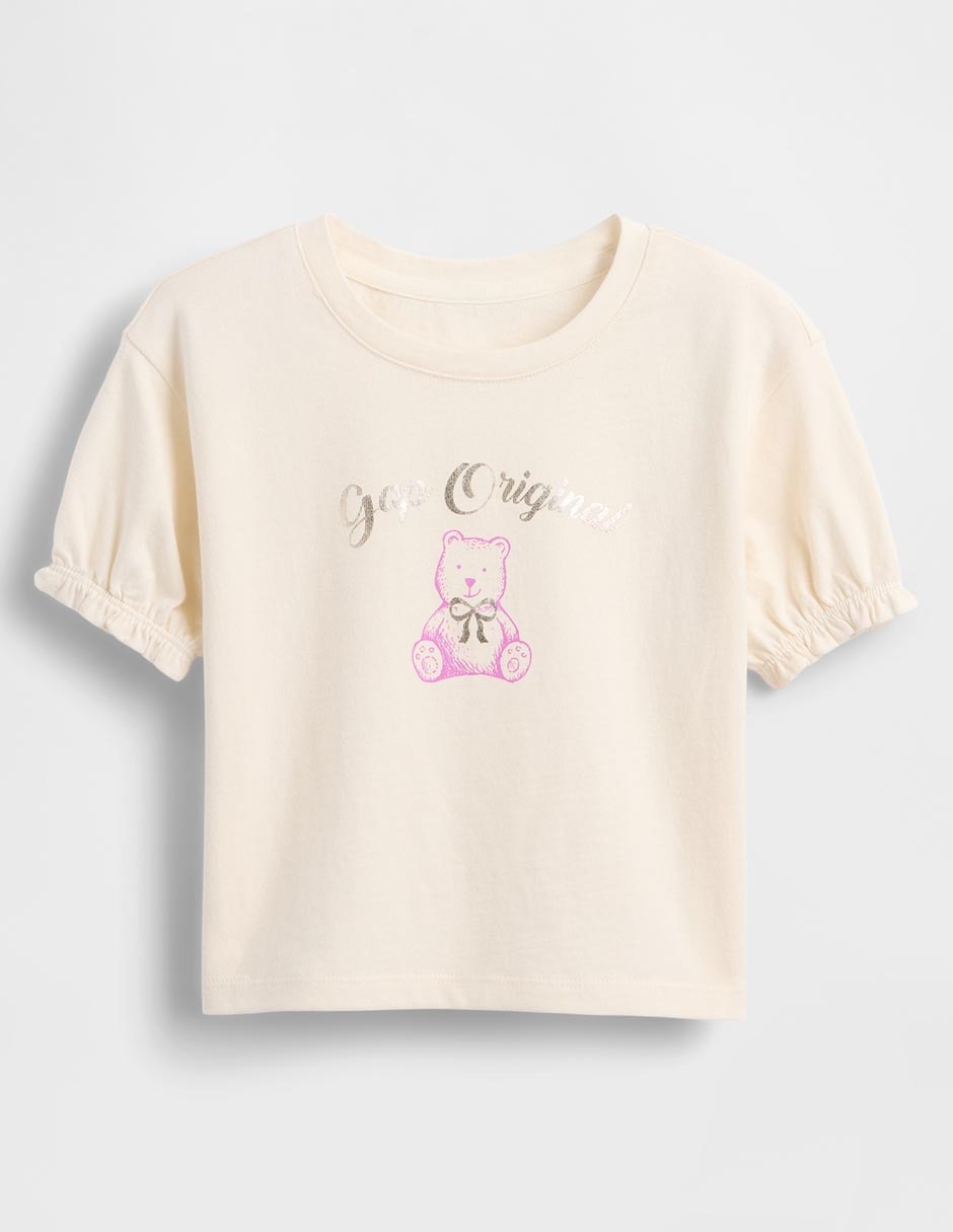 Playera manga corta para niña