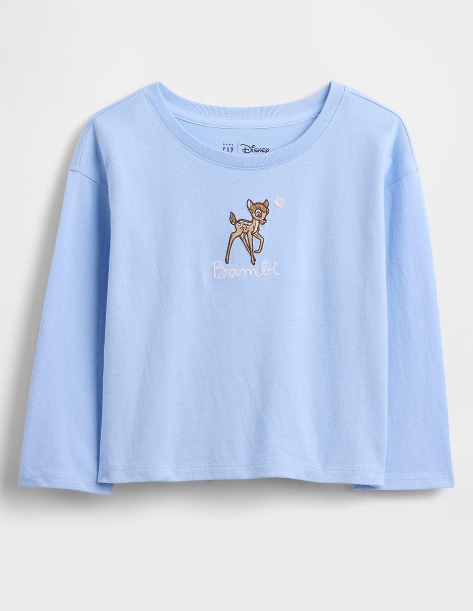 Playera Bambi Disney manga larga para niña