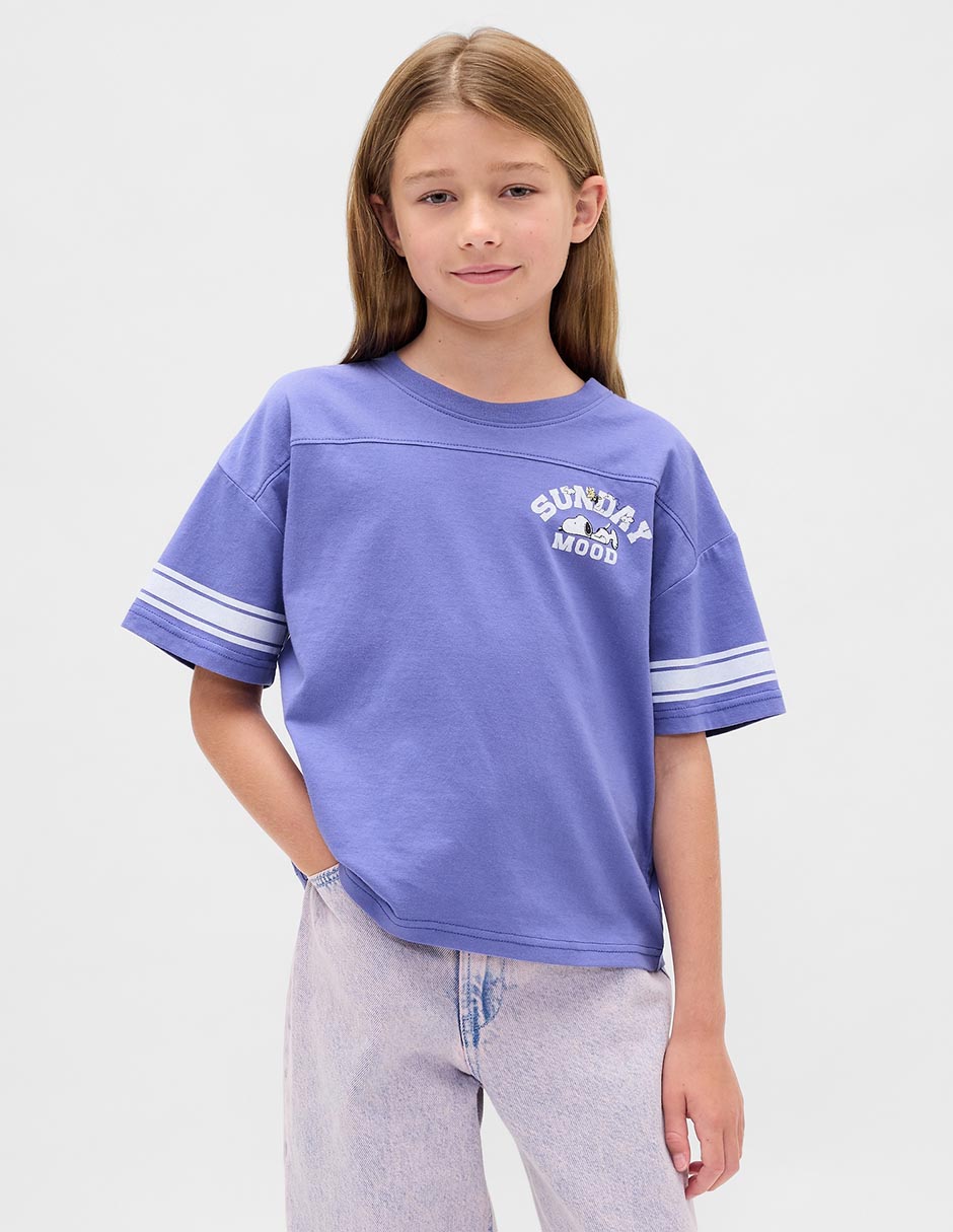 Playera manga corta para niña