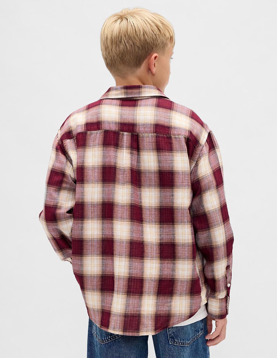 Camisa casual manga larga para niño
