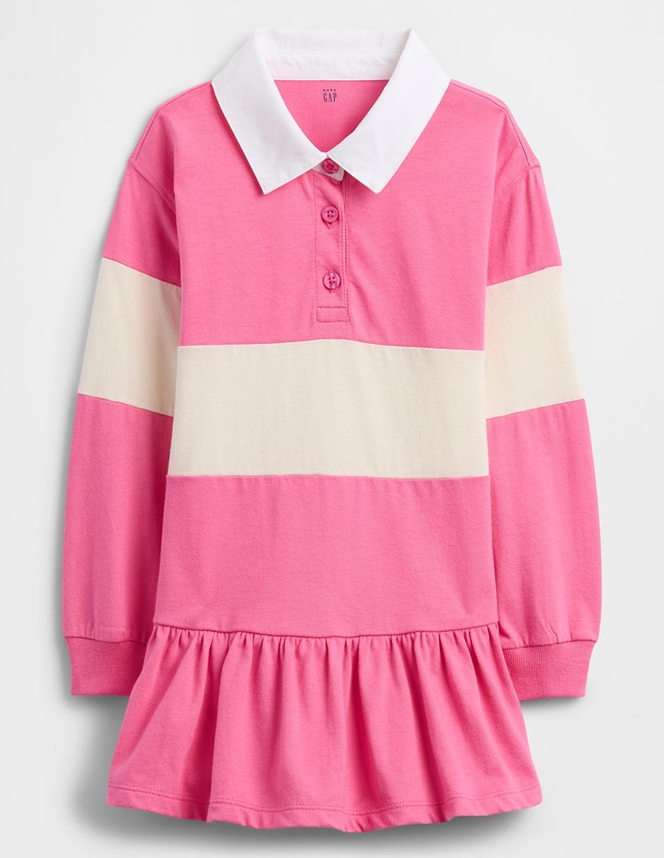 Vestido manga regular para niña
